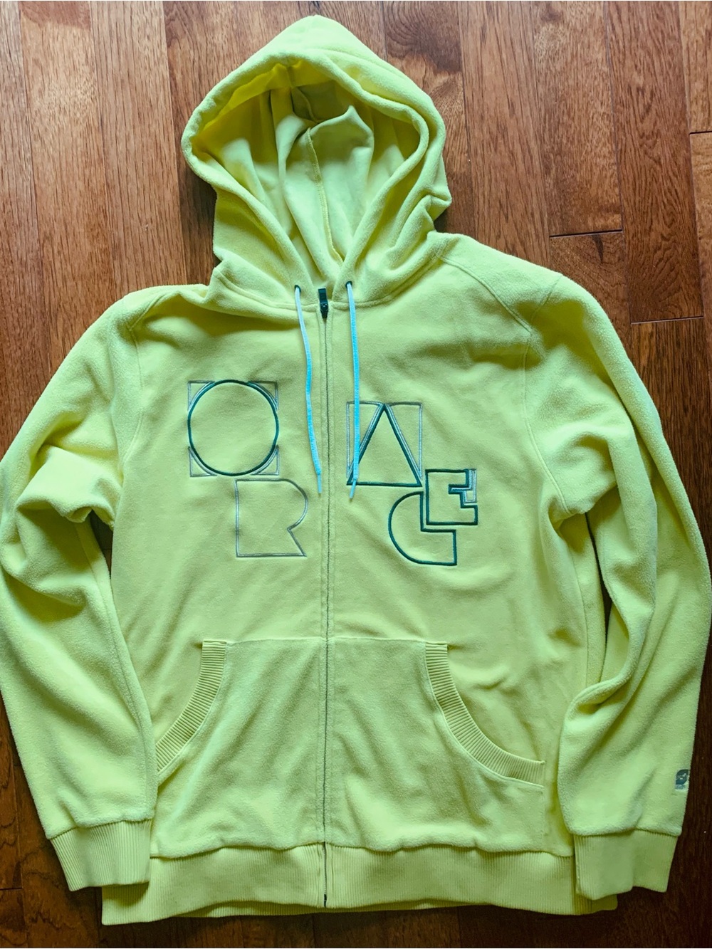EUC Large Orage Men’s Yellow Full Zip Technical Fleece
